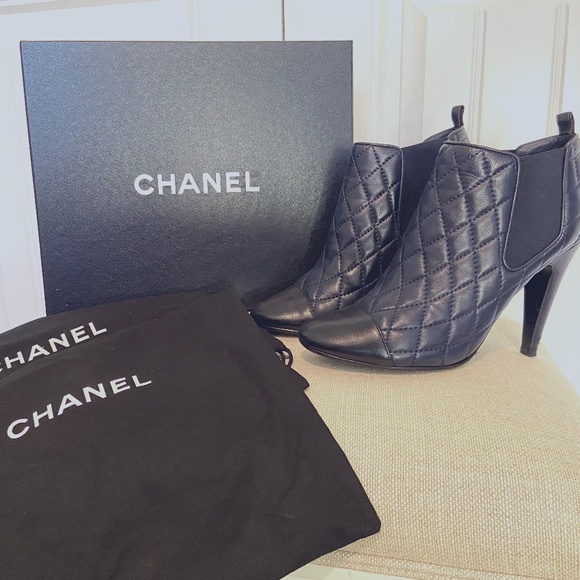 CHANEL Shoes - CHANEL Quilted Leather Booties